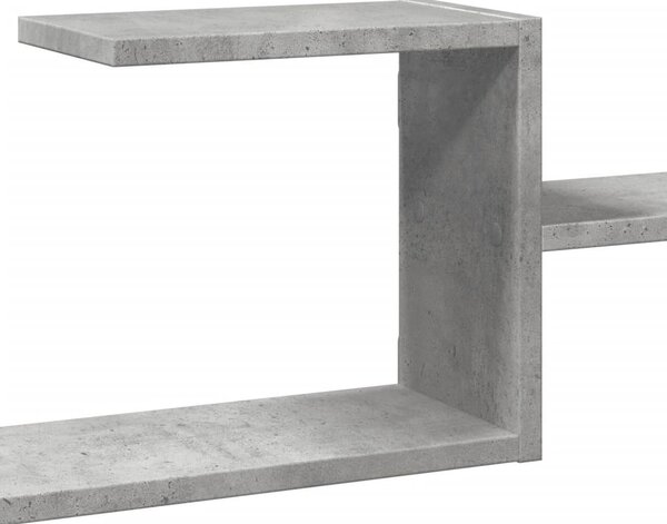 Betonszürke szerelt fa fali polc 104 x 15 x 49 cm