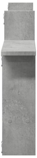 2 db betonszürke szerelt fa fali polc 50 x 12 x 50 cm