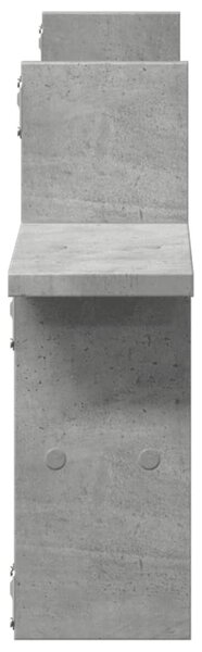 2 db betonszürke szerelt fa fali polc 38 x 12 x 38 cm
