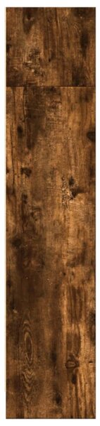 Füstös tölgy színű szerelt fa könyvszekrény 80 x 24 x 109 cm
