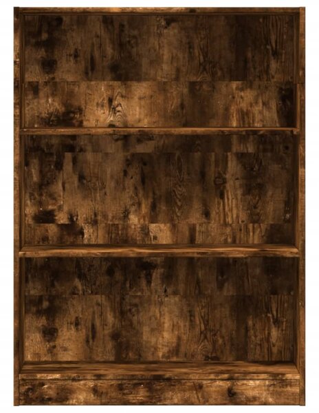 Füstös tölgy színű szerelt fa könyvszekrény 80 x 24 x 109 cm