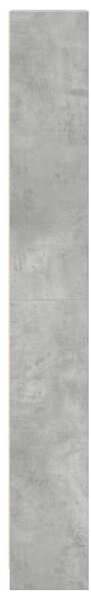 Betonszürke szerelt fa könyvespolc 40 x 24 x 176 cm