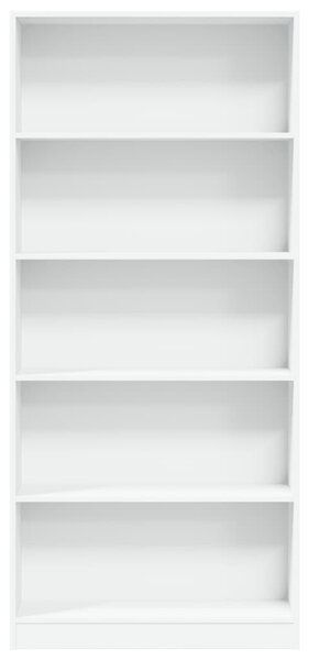 Fehér szerelt fa könyvespolc 80 x 24 x 176 cm