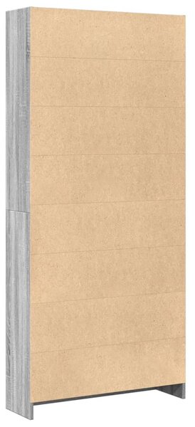 Szürke sonoma színű szerelt fa könyvespolc 80 x 24 x 176 cm