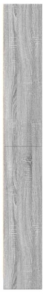 Szürke sonoma színű szerelt fa könyvespolc 60 x 24 x 176 cm