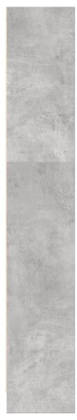 Betonszürke szerelt fa könyvespolc 80 x 24 x 143 cm