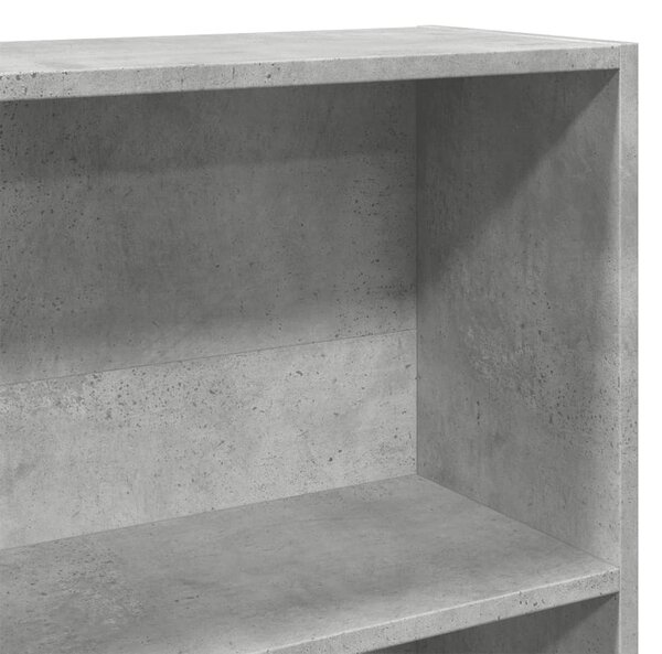 Betonszürke szerelt fa könyvespolc 80 x 24 x 143 cm