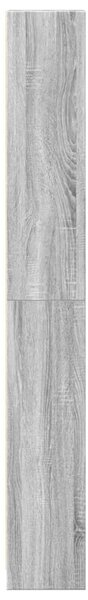 Szürke sonoma színű szerelt fa könyvespolc 40 x 24 x 176 cm