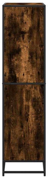 Füstös tölgy színű szerelt fa könyvszekrény 80,5 x 35 x 139 cm