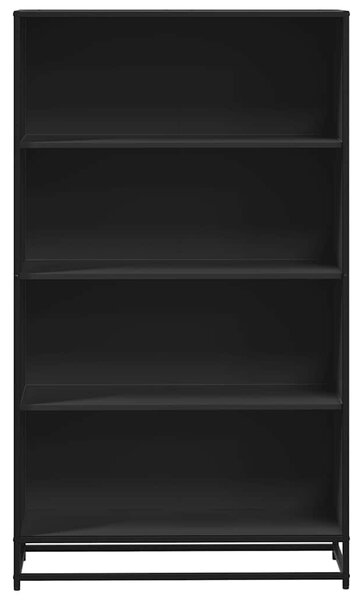 Fekete szerelt fa könyvszekrény 80,5 x 35 x 139 cm