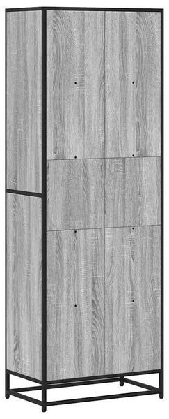 Szürke sonoma színű szerelt fa könyvespolc 60 x 35 x 170,5 cm