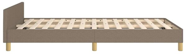 VidaXL tópszínű szövet ágykeret fejtámlával 120 x 200 cm