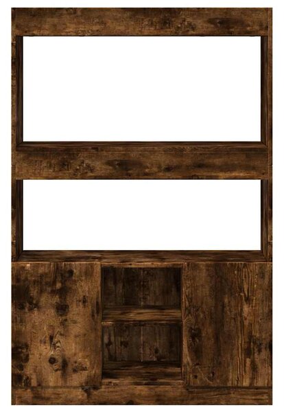Füstös tölgy színű szerelt fa magasszekrény 92 x 33 x 140 cm