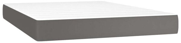 VidaXL szürke műbőr rugós ágy matraccal 140x190 cm