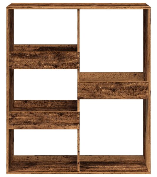Antik fa színű térelválasztó könyvszekrény 100 x 33 x 115 cm