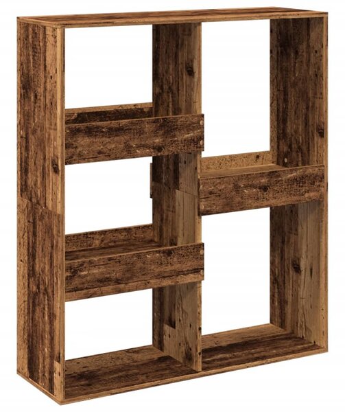 Antik fa színű térelválasztó könyvszekrény 100 x 33 x 115 cm