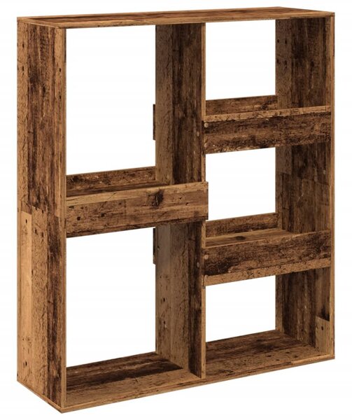 Antik fa színű térelválasztó könyvszekrény 100 x 33 x 115 cm