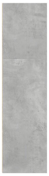 Betonszürke szerelt fa könyvespolc 40 x 30 x 114 cm