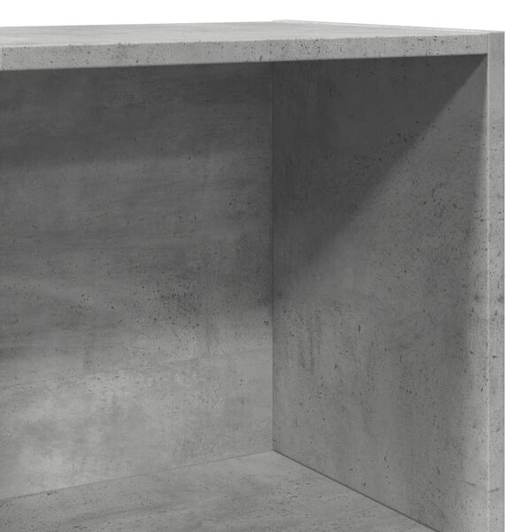 Betonszürke szerelt fa könyvespolc 40 x 30 x 152 cm