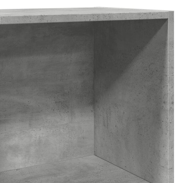 Betonszürke szerelt fa könyvespolc 40 x 30 x 114 cm