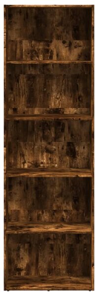 Füstös tölgy színű szerelt fa könyvespolc 60 x 30 x 189 cm