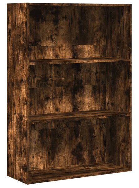 Füstös tölgy színű szerelt fa könyvespolc 80 x 30 x 114 cm