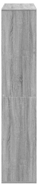 Szürke sonoma színű szerelt fa könyvszekrény 102 x 29 x 143 cm