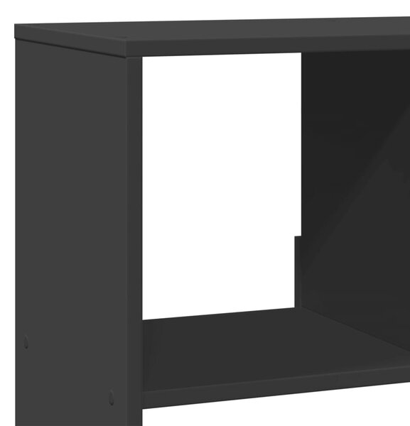 Fekete szerelt fa térelválasztó 100 x 33 x 156,5 cm