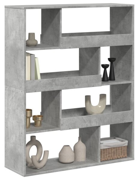 Betonszürke szerelt fa térelválasztó 100 x 33 x 125,5 cm