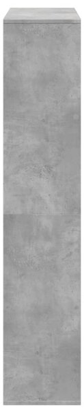 Betonszürke szerelt fa könyvszekrény 102 x 29 x 143 cm