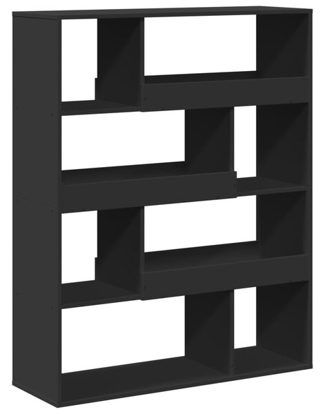 Fekete szerelt fa térelválasztó 100 x 33 x 125,5 cm