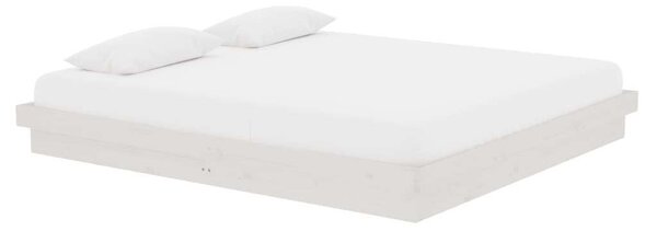 VidaXL Super King fehér tömör fa ágykeret 180 x 200 cm