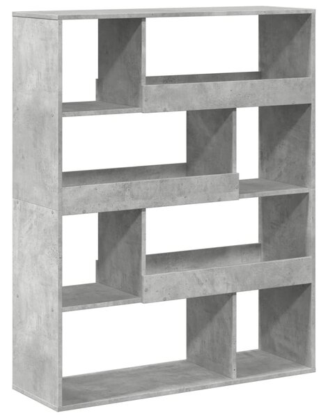 Betonszürke szerelt fa térelválasztó 100 x 33 x 125,5 cm
