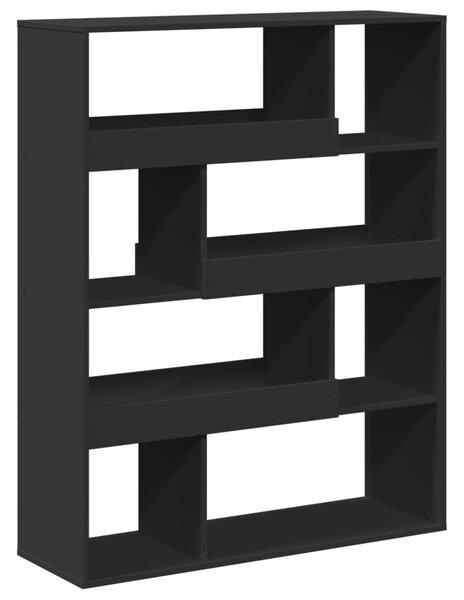Fekete szerelt fa térelválasztó 100 x 33 x 125,5 cm