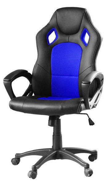Gamer szék több színben - basic-színes háttámla, kék