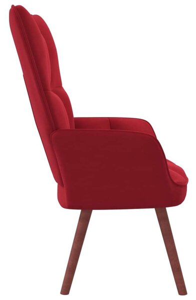 VidaXL Bordó Bársony Pihenőszék - 61,5x69x95,5 cm