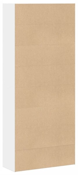 Fehér szerelt fa könyvszekrény 80 x 30 x 189 cm