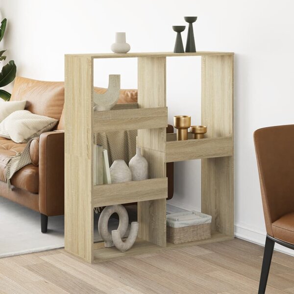 VidaXL sonoma tölgy színű szerelt fa térelválasztó 100 x 33 x 115 cm