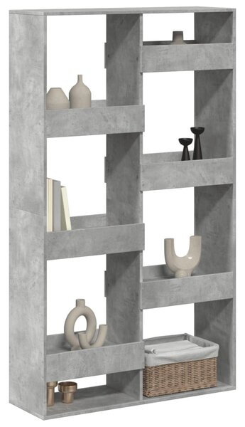 Betonszürke szerelt fa térelválasztó 100 x 33 x 175 cm