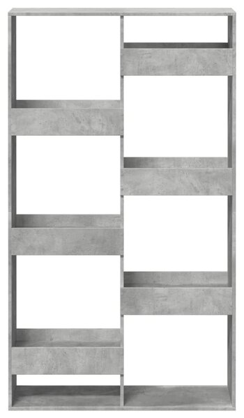 Betonszürke szerelt fa könyvespolc 100 x 33 x 175 cm