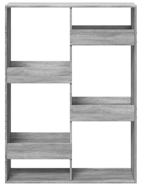 Szürke sonoma színű szerelt fa térelválasztó 100 x 33 x 135 cm