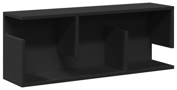 Fekete szerelt fa faliszekrény 80 x 20 x 30 cm