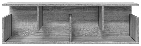 Szürke sonoma színű szerelt fa faliszekrény 100 x 20 x 30 cm