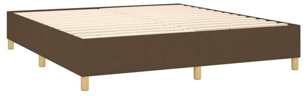 VidaXL sötétbarna szövet rugós ágy matraccal 180 x 200 cm