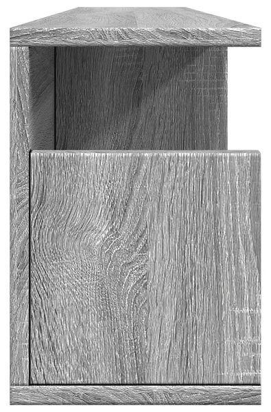 Szürke sonoma színű szerelt fa faliszekrény 100 x 20 x 30 cm