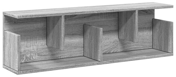 Szürke sonoma színű szerelt fa faliszekrény 100 x 20 x 30 cm