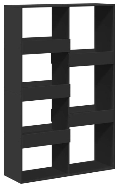 Fekete szerelt fa könyvespolc 100 x 33 x 155,5 cm