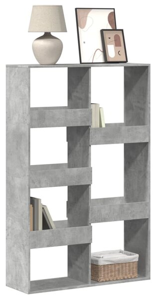 Betonszürke szerelt fa könyvespolc 100 x 33 x 155,5 cm