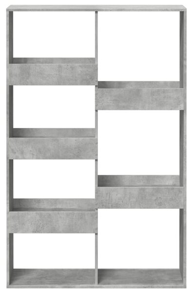 Betonszürke szerelt fa könyvespolc 100 x 33 x 155,5 cm
