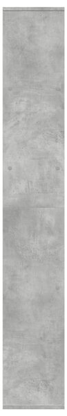 Betonszürke szerelt fa elválasztó könyvespolc 67x25x161,5 cm